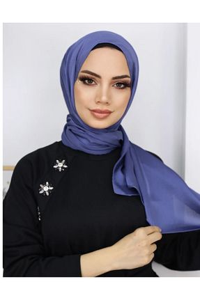 شال بنفش زنانه میکرو ساتن Trablus - کد 805438751