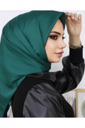 روسری سبز ساتن ابریشم کرپ 100 x 100 کد 805483675
