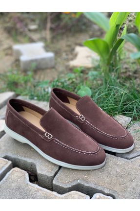 کفش کژوال قهوه ای مردانه جیر پاشنه کوتاه ( 4 - 1 cm ) پاشنه ساده کد 805510234