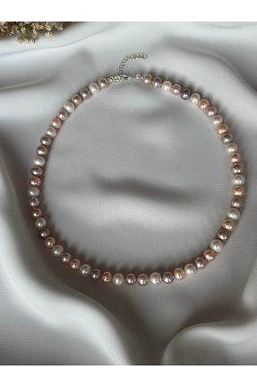 گردنبند مروارید صورتی مروارید آب شیرین DURAN TAKI TASARIM - کد 805265601