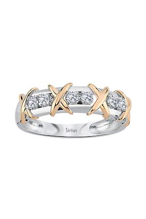 انگشتر برلیان سفید 14 عیار Sirius Pırlanta - کد 764855286
