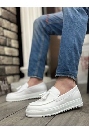 کفش کلاسیک سفید مردانه پارچه نساجی پاشنه کوتاه ( 4 - 1 cm ) کد 805732564