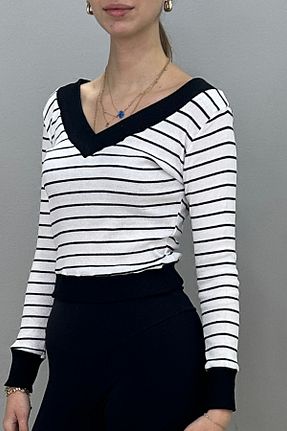 بلوز مشکی زنانه رگولار Tam Moda - کد 805400511