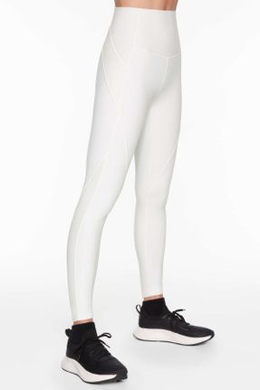 ساق شلواری سفید زنانه بافتنی پلی آمید فاق بلند کد 805744765