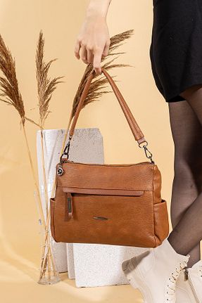 کیف دوشی قهوه ای زنانه چرم مصنوعی Getcho - کد 786381965