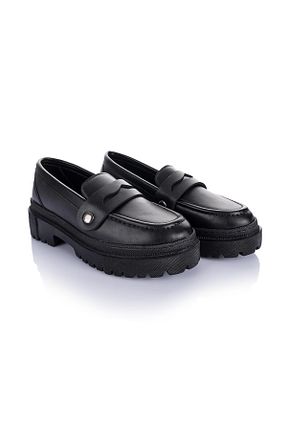 کفش لوفر مشکی زنانه چرم مصنوعی Getcho - کد 793645315