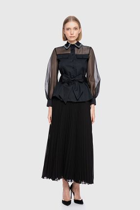 پیراهن مشکی زنانه اورسایز GIZIA - کد 353695908