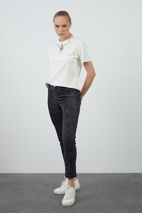 شلوار طوسی زنانه جین GIZIA - کد 145386157