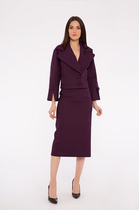 کت بنفش زنانه رگولار GIZIA - کد 165167654