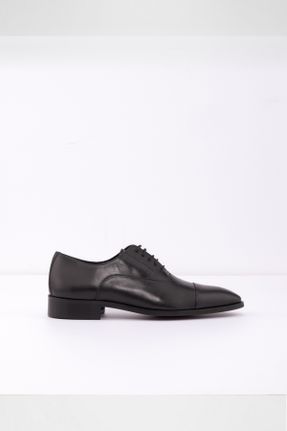 کفش کلاسیک مشکی مردانه چرم طبیعی پاشنه کوتاه ( 4 - 1 cm ) پاشنه ساده کد 805634823