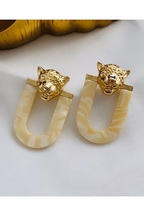 گوشواره جواهر نباتی برنجی VNS Accessories - کد 805799597