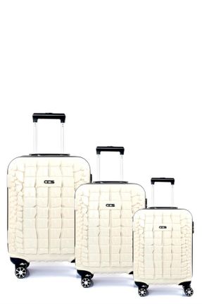 چمدان سفید زنانه پلاستیک کد 39958503