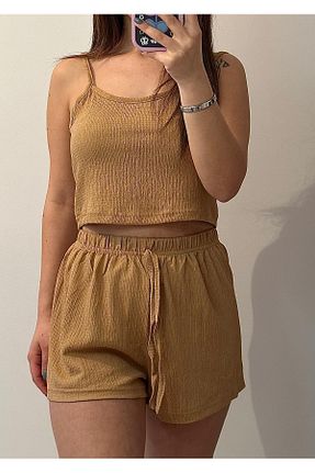 ست لباس راحتی زرد زنانه ساده EBA - کد 805899281