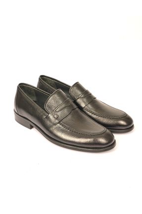 کفش کلاسیک مشکی مردانه چرم طبیعی پاشنه کوتاه ( 4 - 1 cm ) کد 805905887