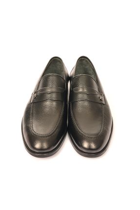 کفش کلاسیک مشکی مردانه چرم طبیعی پاشنه کوتاه ( 4 - 1 cm ) کد 805905887