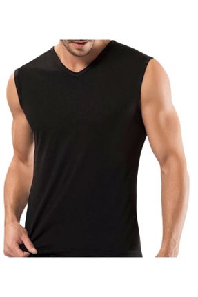 تی شرت مشکی مردانه پنبه (نخی) اسلیم فیت یقه گرد تکی بیسیک کد 805918513