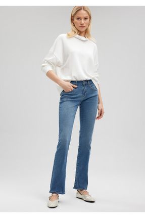 شلوار جین آبی زنانه پاچه ساده کد 805297933