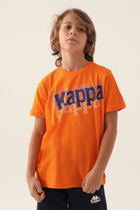 تی شرت نارنجی بچه گانه رگولار یقه گرد تکی بیسیک کد 805758464