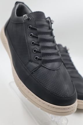 کفش کژوال مشکی مردانه چرم مصنوعی پاشنه کوتاه ( 4 - 1 cm ) پاشنه ساده کد 805342936