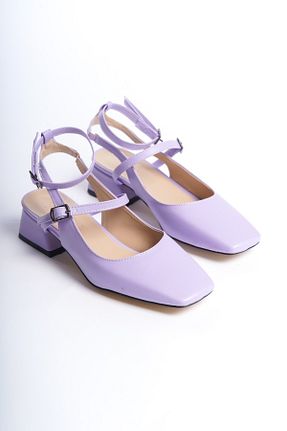 کفش پاشنه بلند کلاسیک بنفش زنانه چرم لاکی SEREL35SHOES - کد 805515451