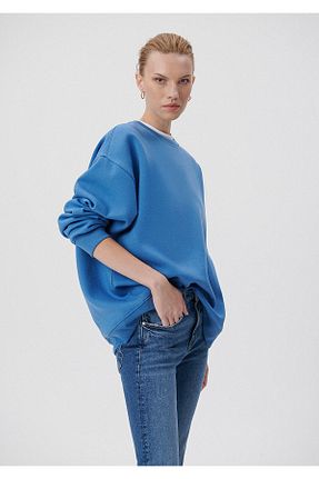 سوئیشرت آبی زنانه ساده Mavi - کد 767323780