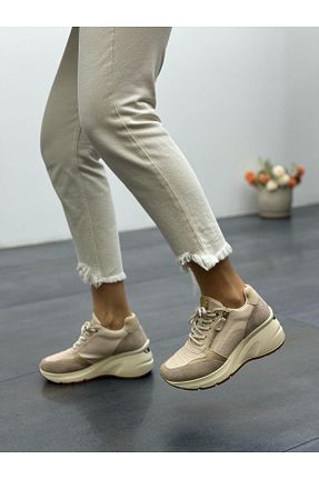 کفش پیاده روی بژ زنانه جیر DİVA - کد 805381696