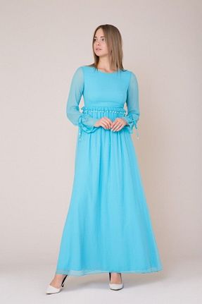 لباس فیروزه ای زنانه بافتنی GIZIA - کد 6456817