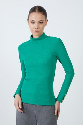 بلوز سبز زنانه ساده GIZIA - کد 795353114