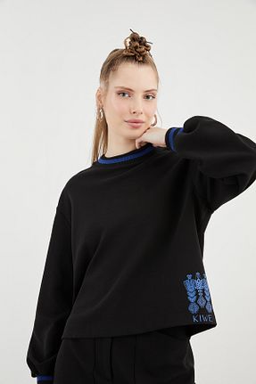 ست بالاتنه و پائین تنه مشکی زنانه بافتنی Kiwe - کد 756101484
