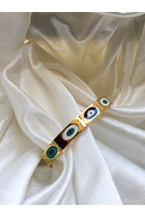 دستبند استیل (فولاد) طلائی زنانه استیل (فولاد) Levazım AVM - کد 805608883