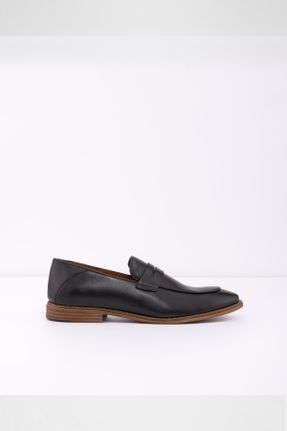 کفش کلاسیک مشکی مردانه چرم طبیعی پاشنه کوتاه ( 4 - 1 cm ) پاشنه ساده کد 805634819