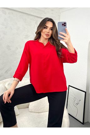 بلوز قرمز زنانه ساده modavingo - کد 805818804