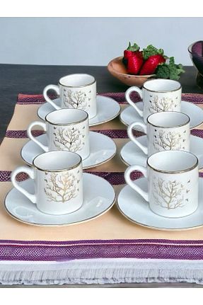 فنجان قهوه سفید 6 نفره Akkoyunlu home - کد 801708757