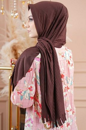 روسری قهوه ای پنبه ای Lady Bella - کد 78419551