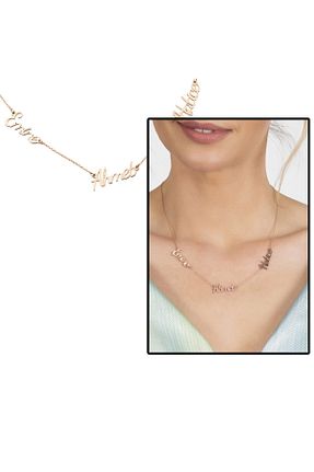 گردنبند نقره صورتی زنانه 925 عیار Gümüş Hediye Al - کد 108090054