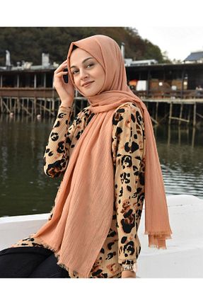 شال بژ زنانه پنبه ای kuayscarfs - کد 108230528