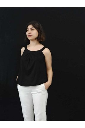 بلوز مشکی زنانه ساده Stitch Shop - کد 108421895