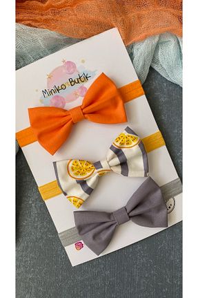 پاپیون طوسی بچه گانه پارچه ای Miniko Butik - کد 108578425
