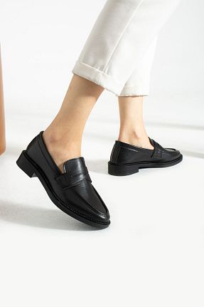 کفش لوفر مشکی زنانه چرم مصنوعی Ayax - کد 806036257