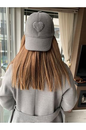 کلاه طوسی زنانه پشمی byebruketenci - کد 806220953