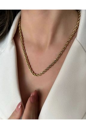 گردنبند استیل ( فولاد ) طلائی زنانه استیل (فولاد) Accessories - کد 806359921