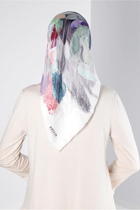 روسری بژ پلی استر Alvina - کد 805971402
