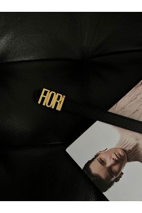 کمربند مشکی زنانه چرم مصنوعی Fiori - کد 790292540