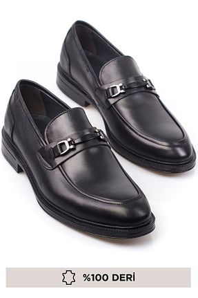 کفش کلاسیک مشکی مردانه چرم خالص maximoda - کد 806451635