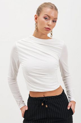 بلوز سفید زنانه ساده HAKKE - کد 806032436