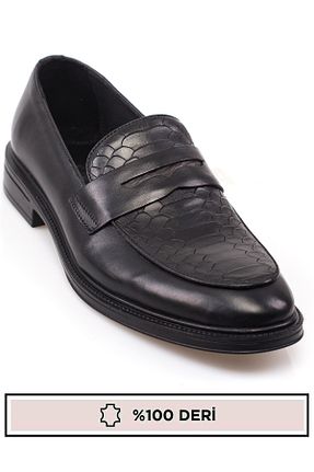 کفش کلاسیک مشکی مردانه چرم خالص maximoda - کد 806464249
