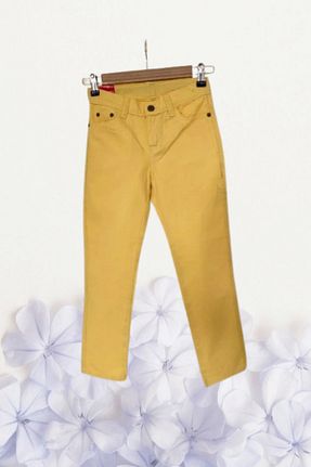 شلوار زرد بچه گانه کتان NACAR NEW STYLİSH - کد 806470301