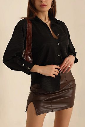 پیراهن مشکی زنانه رگولار vuvutasarım - کد 806226153