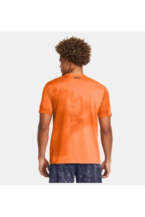 تی شرت نارنجی مردانه ریلکس پنبه - پلی استر کد 806598476