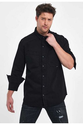 پیراهن مشکی مردانه Relaxed İntegral - کد 806307890